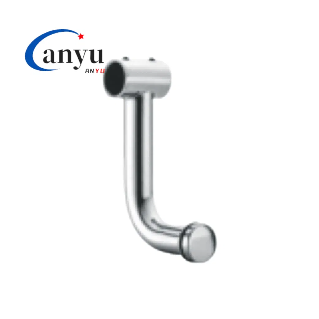 Stainless Steel Welding Bathroom Glass Door Round Pipe Connector Clamp Glass Hardware