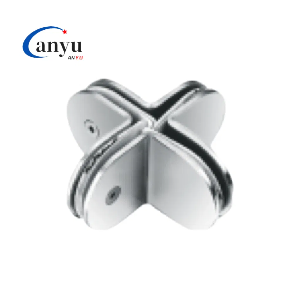 Stainless Steel 304 Modern Frameless Glass Door Clamp Shower Room Clip Glass Hardware