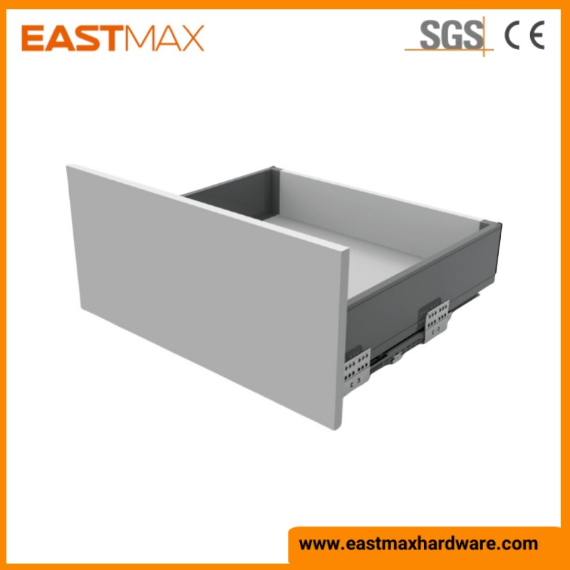 Full Extension Soft Close Furniture Hardware Drawer Slides Slim Box Metal Drawer Box