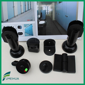 Black Nylon Toilet Partitions Fittings Hardware