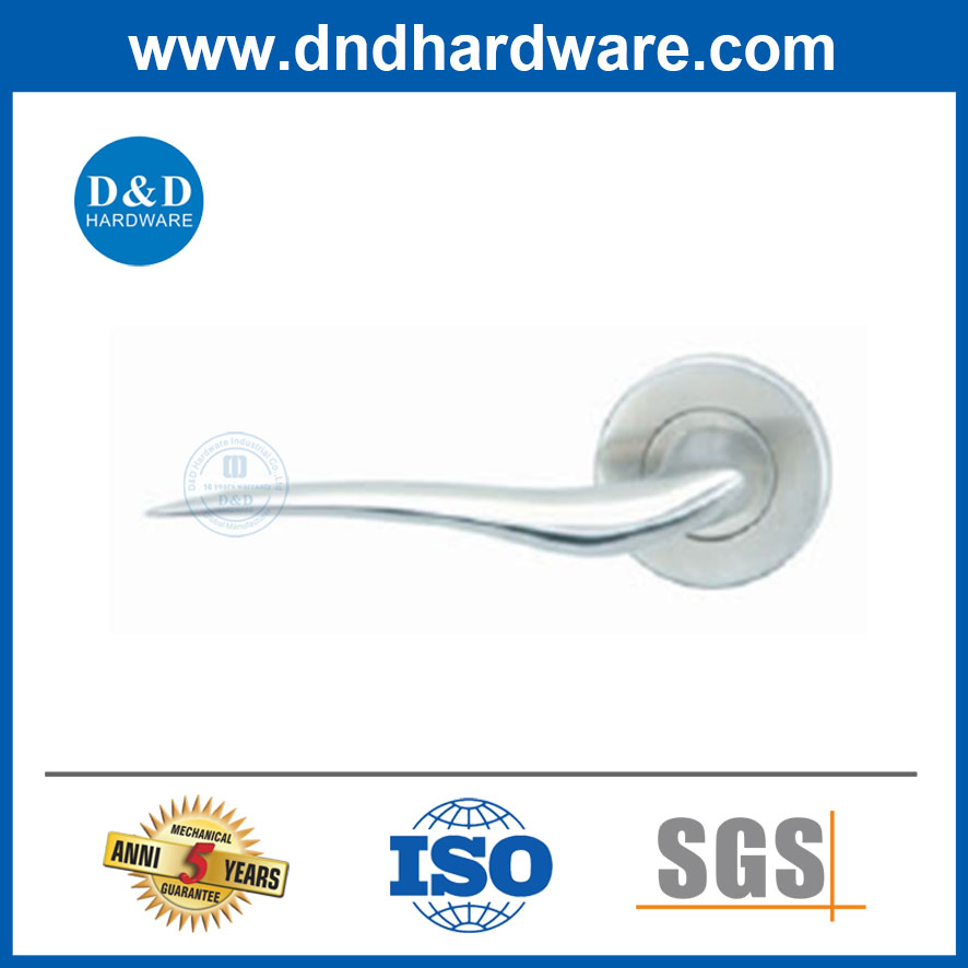 D&D Decorative Stainless Steel Solid Lever Handle Hardware for Wooden Door