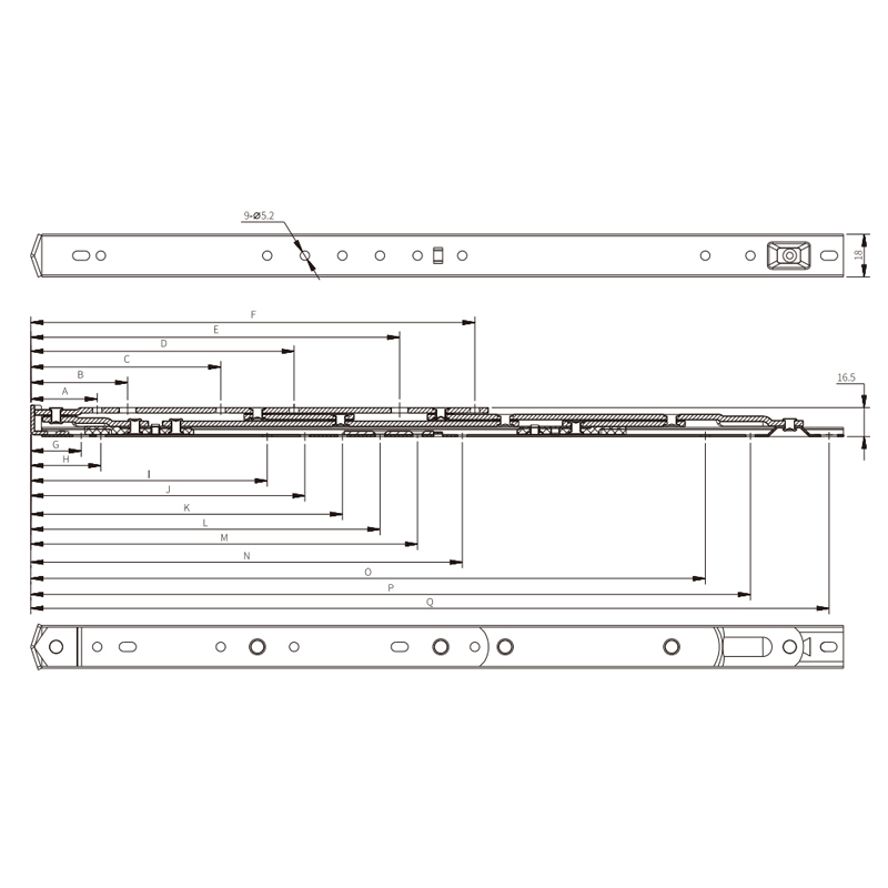 America Hot Sell Top Hung Window Hinge Big Window 304 Stainless Steel Friction Stay-Phxz18b