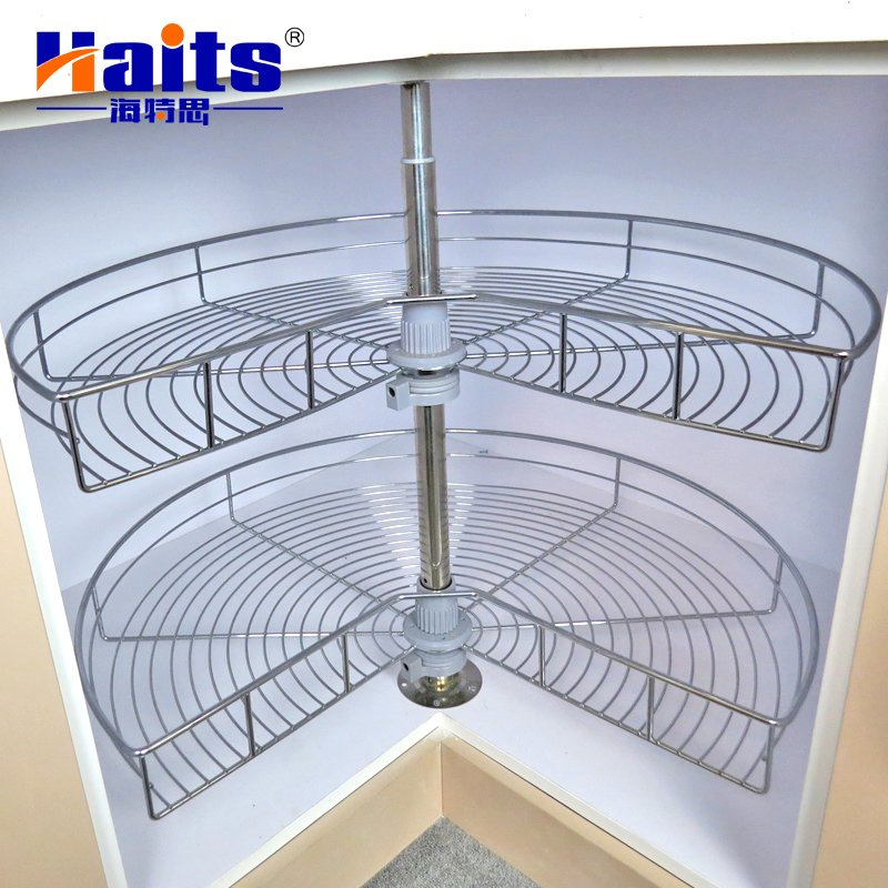 Cabinet Hardware Supplier Kitchen Pull out Basket Corner 270 Degree Revolving Basket