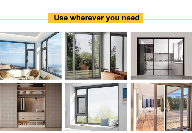 Sliding Glass Screen Door Seal Strip Tape Weather Seal Door and Window Weather Sealing Brush Strip with Non-Woven Fabric