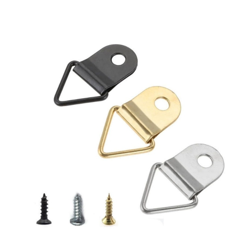 Heavy-Duty Galvanized Triangular Rings for Cross-Stitch Photo Frame Fixing Hardware Accessories