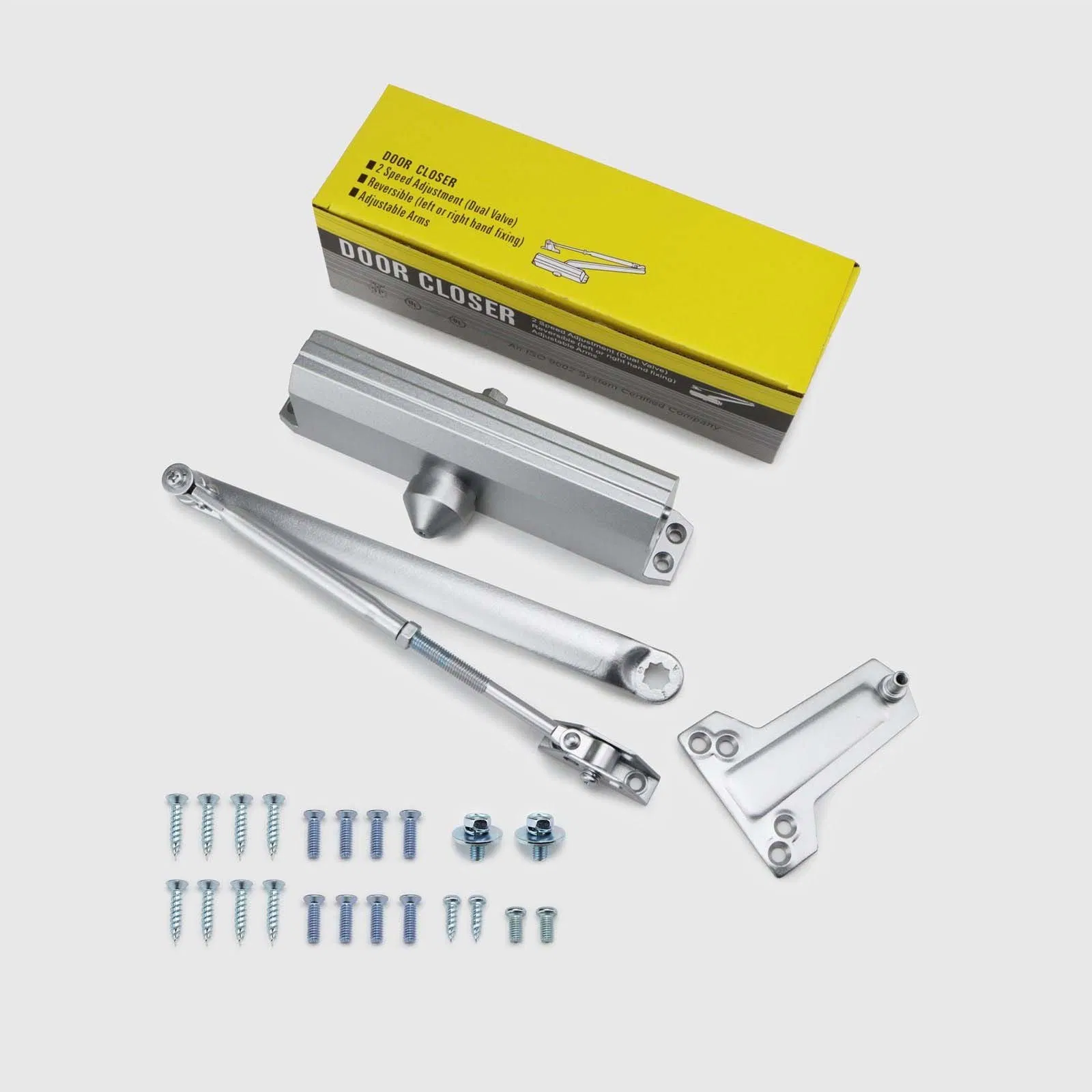 Adjustable Stop Function Fire Rated Heavy Door Closer in Aluminum Alloy for 1400mm Door