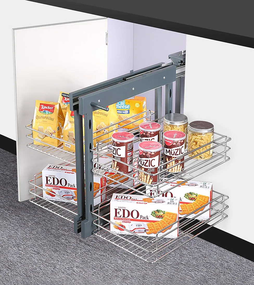 Blind Corner Type Soft-Closing Kitchen Accessory Built Racks Wire Storage All Full Pull out Magic Furniture Hardware Corner Baskets
