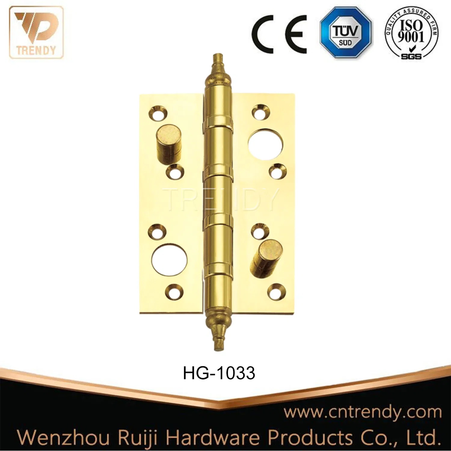 Small Size Crown Head European Style Cabinet Brass Hinge Decorative Hinge Hardware (HG-1036)