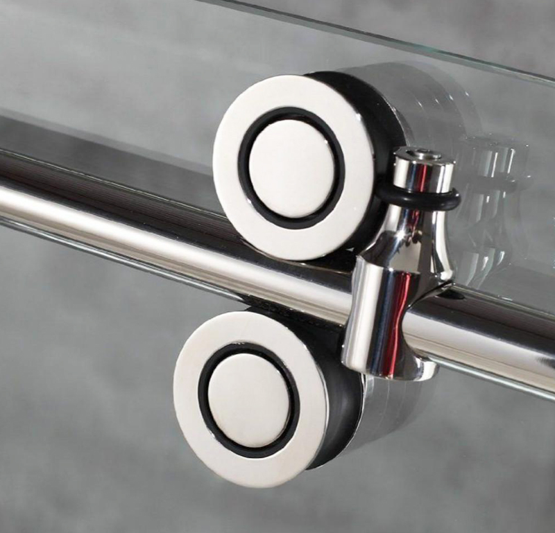 Frameless Sliding Rectangle Shower Enclosure Sliding-Rolling Door Hardware Kit