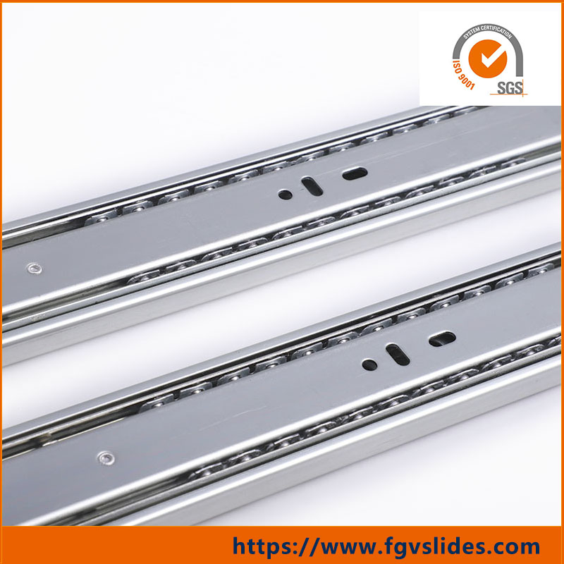 Smooth-Glide 45mm Ball Bearing Drawer Slides with Soft Close Feature