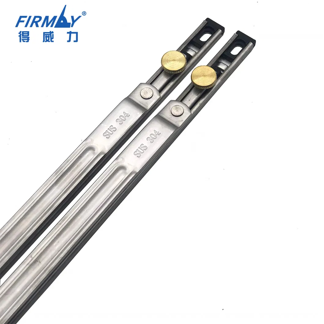 High Quality Hardware Aluminum Window SS304 U Shape Groove Limiter Concealed Hinges Egress Friction Stay