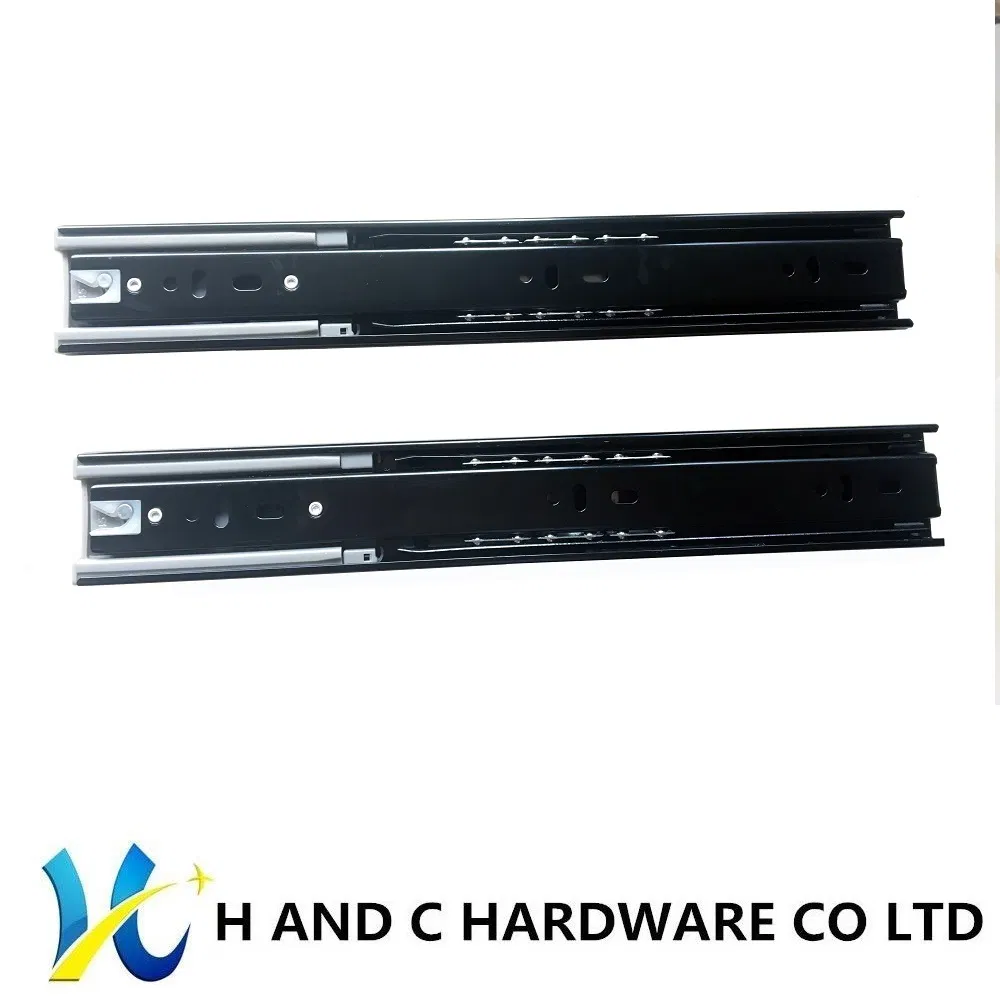 Furniture Hardware Ball Bearing Kitchen Soft Close Telescopic Rails Drawer Sliders