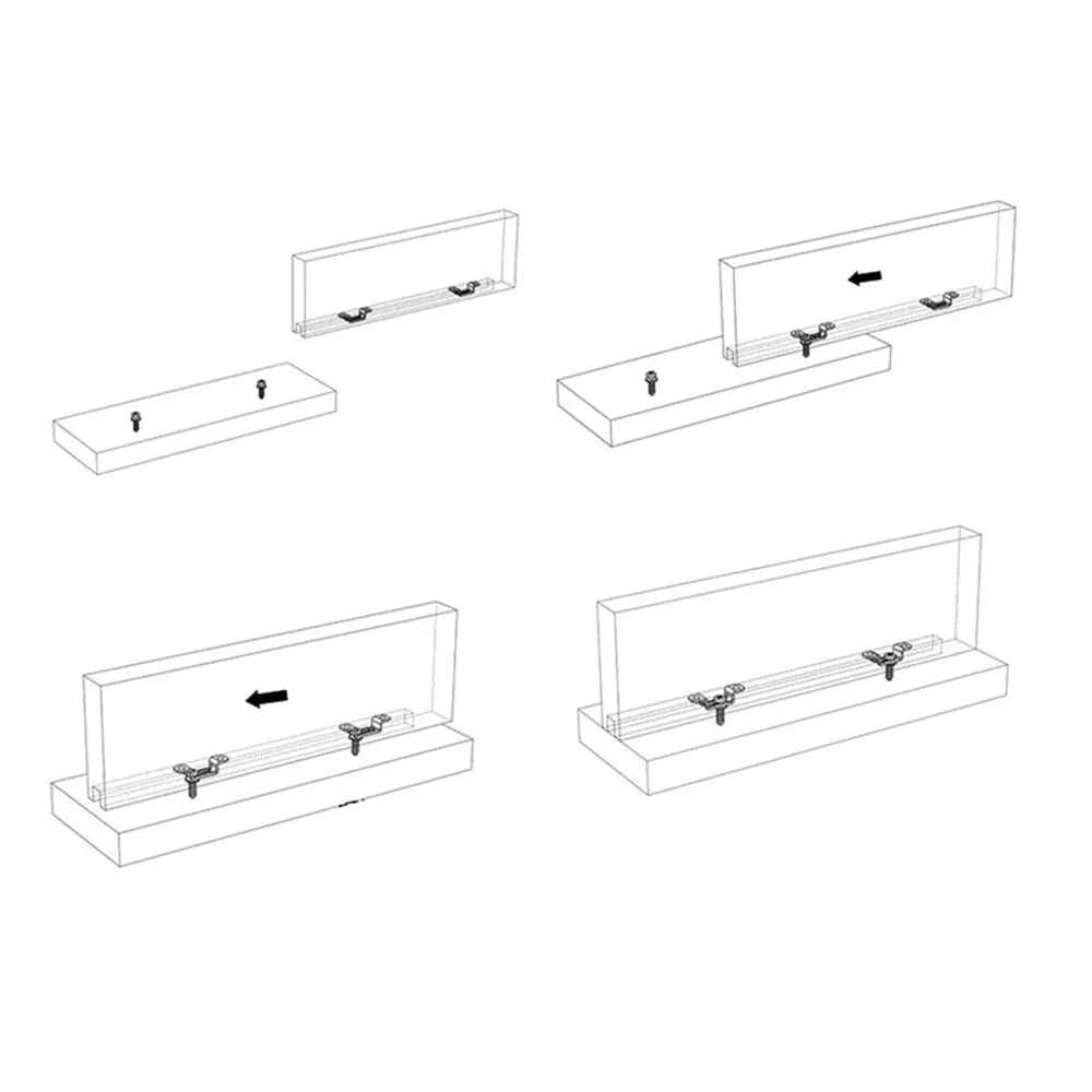 Full Open Furniture Invisible Panel Connector Screw Fasteners