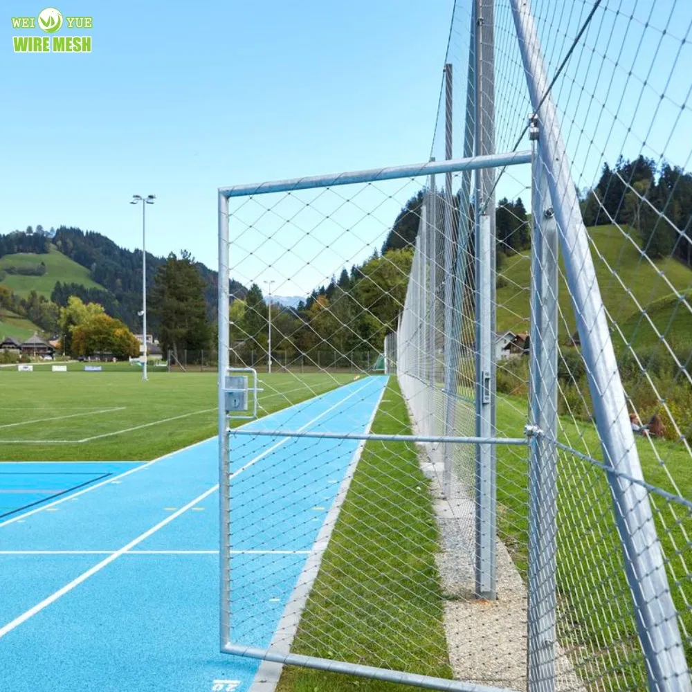 Decorative Ferrule Flexible Stainless Steel Wire Cable Rope Mesh Safety Mesh for Stair Railing Handrail Commercial Guard Rail System