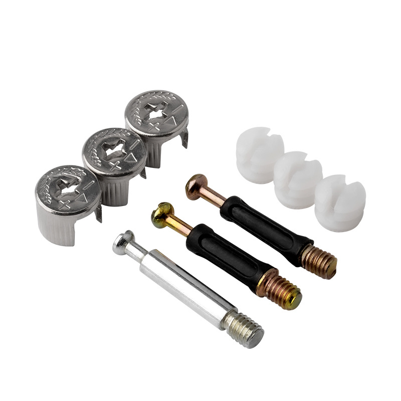 Three-in-One Fasteners for Four-Piece Thickened Eccentric Furniture Connectors