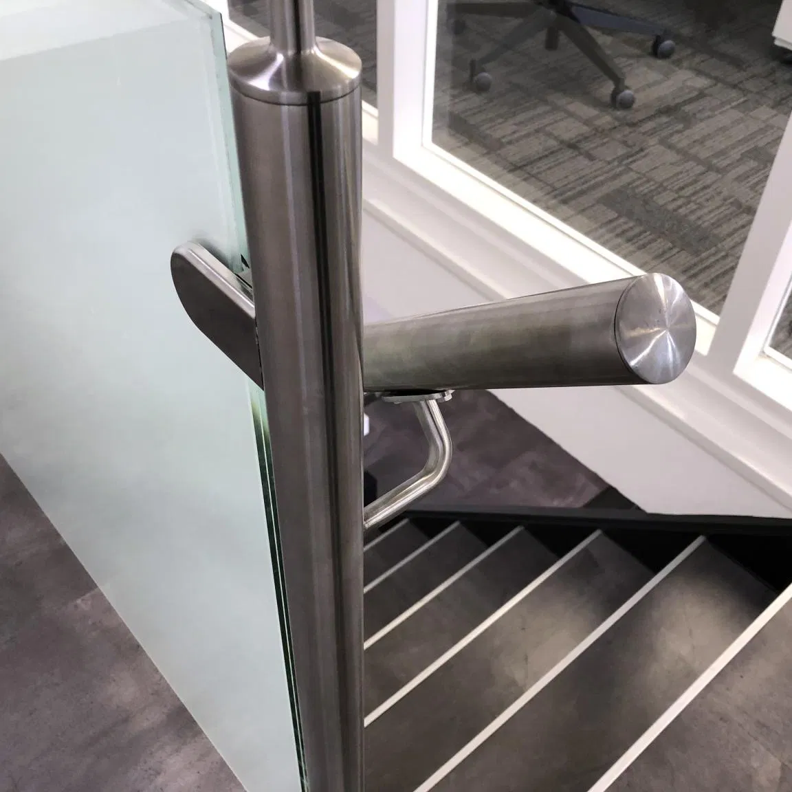 Customized Balcony Railing Zinc Alloy Handrail Glass Hardware