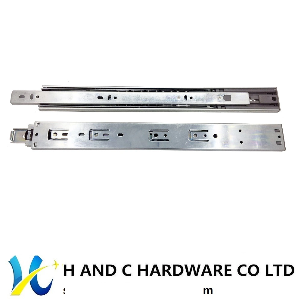 Furniture Hardware Push Opening Soft Close Telescopic Channel Drawer Slider