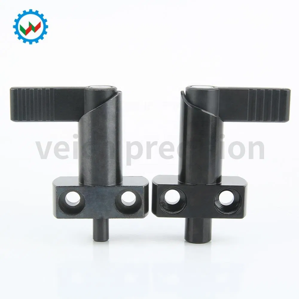 Quick Release Carbon Steel L-Handle Retractable Indexing Plunger with Mounting Flange Spring Lock-out for Secure Fastening
