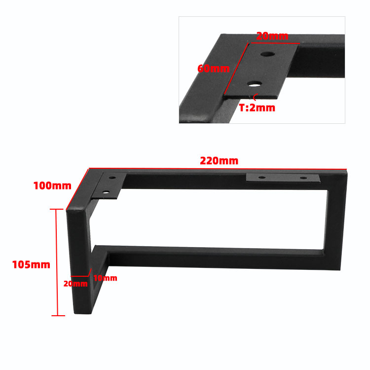 Winstar Durable Furniture Frame Iron Pipe Black Modern Sofa Leg for Bed