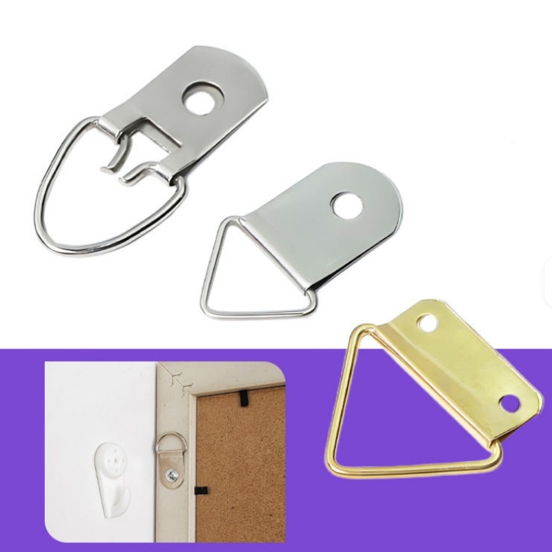 Heavy-Duty Galvanized Triangular Rings for Cross-Stitch Photo Frame Fixing Hardware Accessories