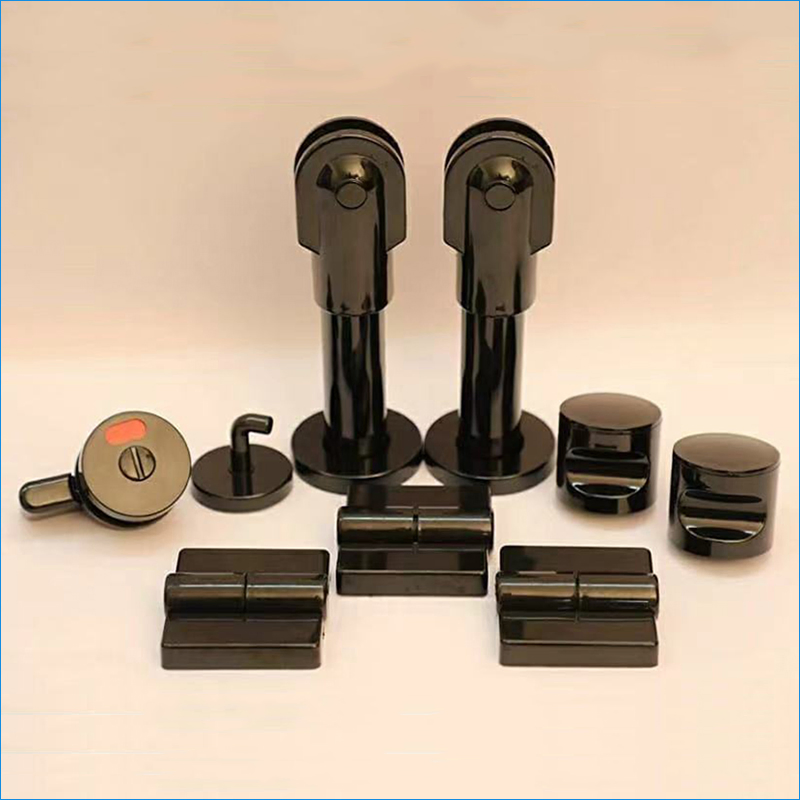 Black White Grey Nylon HPL Toilet Cubicle Partition Bathroom Hardware Fittings