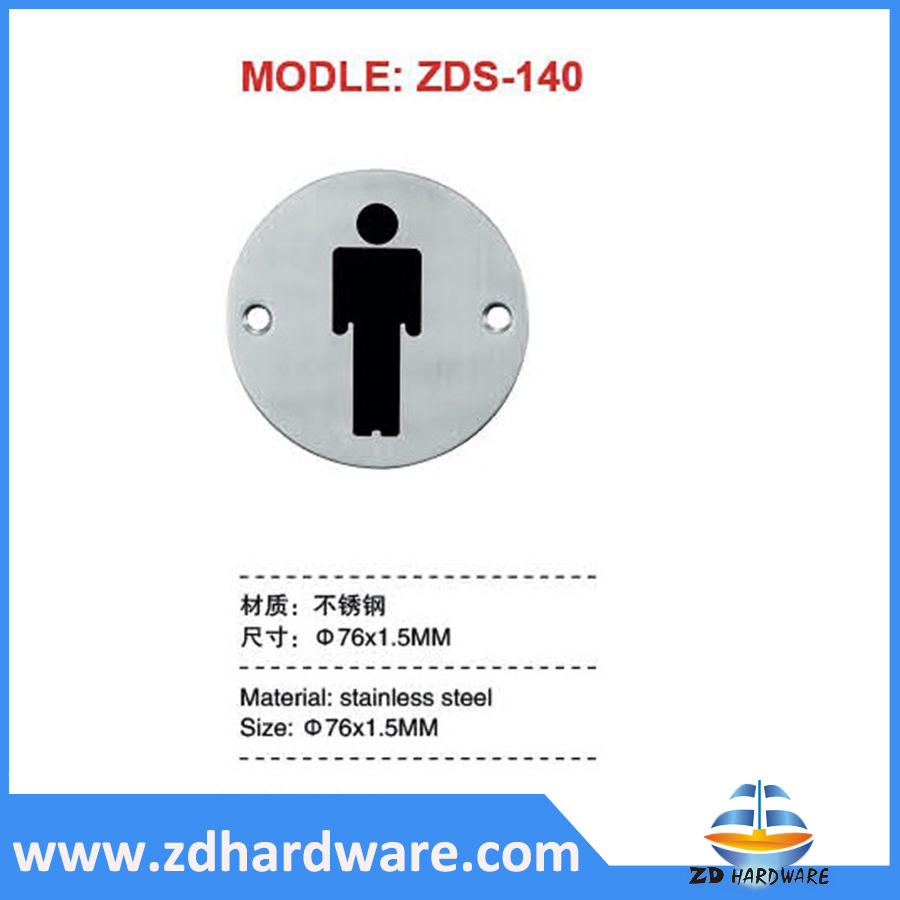 Stainless Stele Warning Sign Toilet Washroom Fittings Hardware