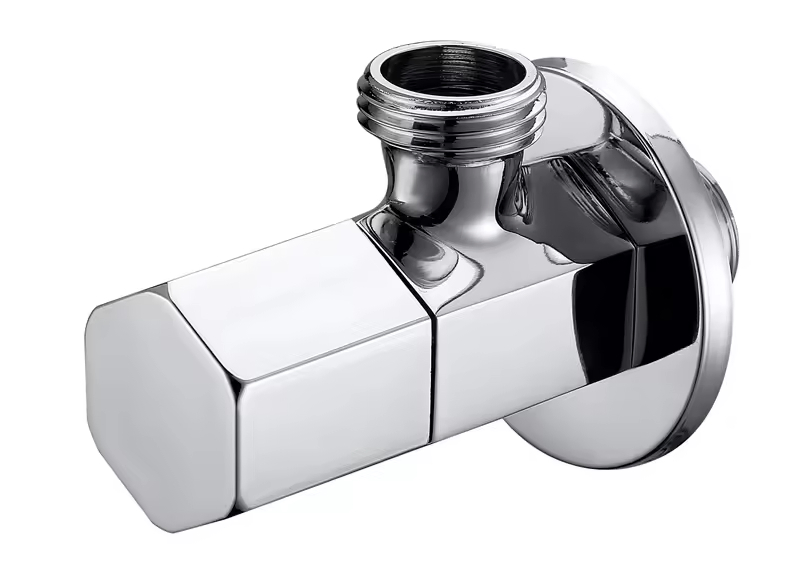 ABS Handle Brass Washing Machine Toilet Angle Valve Single Outlet Chrome Bathroom Fittings 1/2 Water Stop Valve