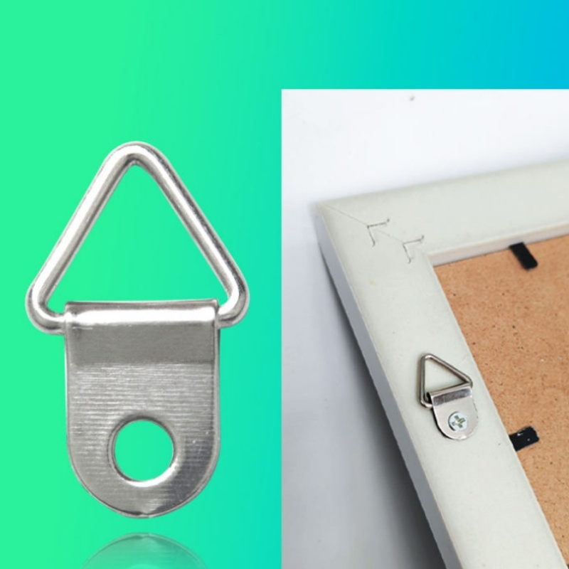 Heavy-Duty Galvanized Triangular Rings for Cross-Stitch Photo Frame Fixing Hardware Accessories
