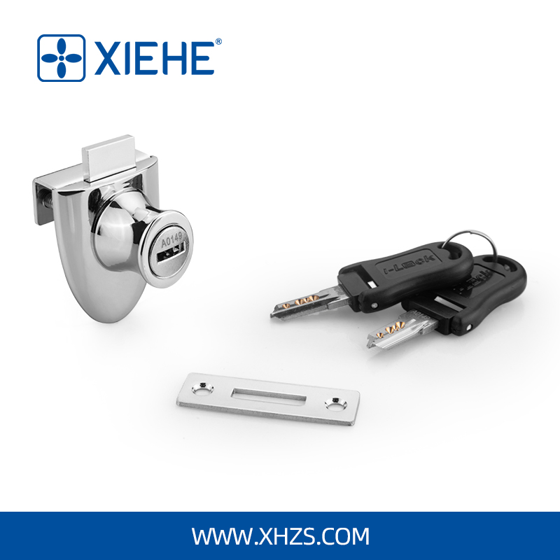 406 High Quality Zinc Alloy Glass Lock for Jewelry Display Cabinet with Comfortable Handle