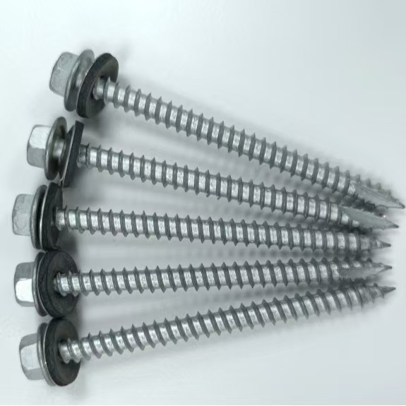 Pointed Hexagon Washer Screws for Durable Mounting and Connection
