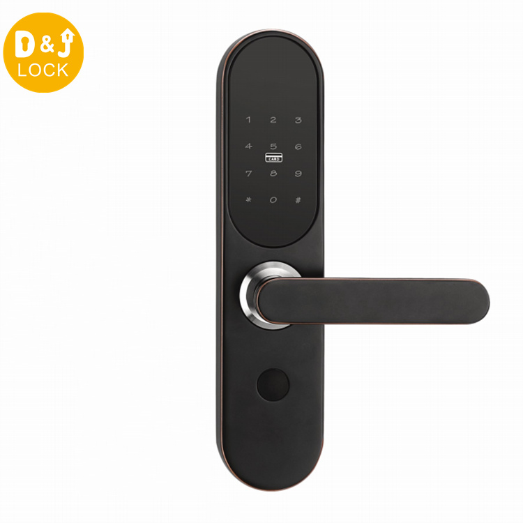 Security System Magnetic Combination Digital Card Door Handle Smart Lock Hardware