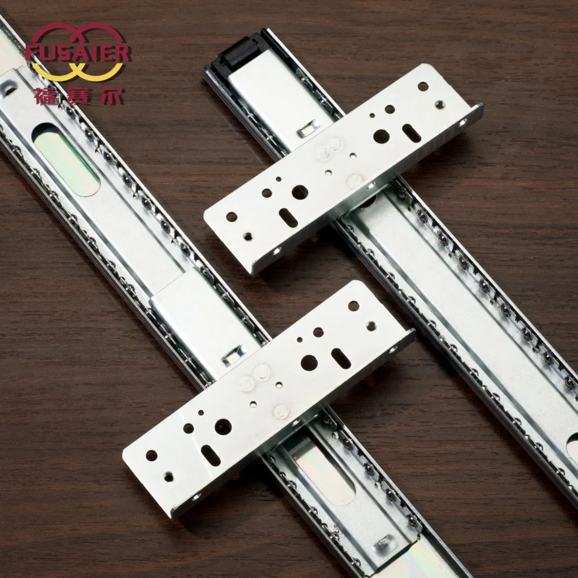 35mm Width Pocket Door Ball Bearing Zinc Plated/Black Drawer Slides