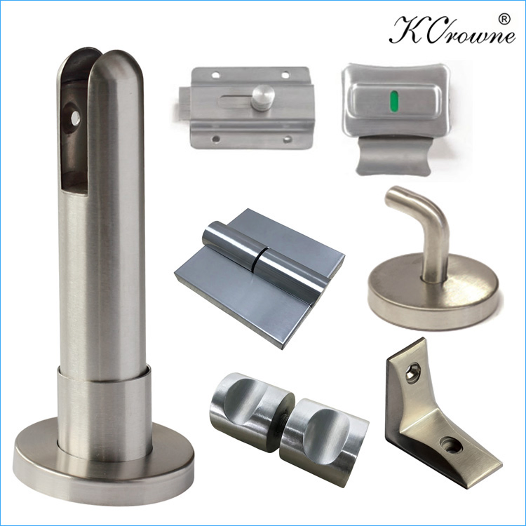 China Toilet Cubicle Partition Hardware Set Stainless Steel Fitting Accessories