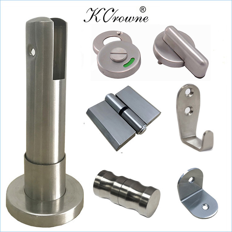 New Design Stainless Steel Cubicle Fittings Toilet Partition Accessories Hardware