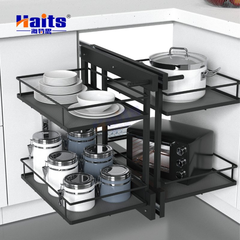 Magic Corner Soft Close Wire Basket Pull out Kitchen Basket Cabinet Hardware