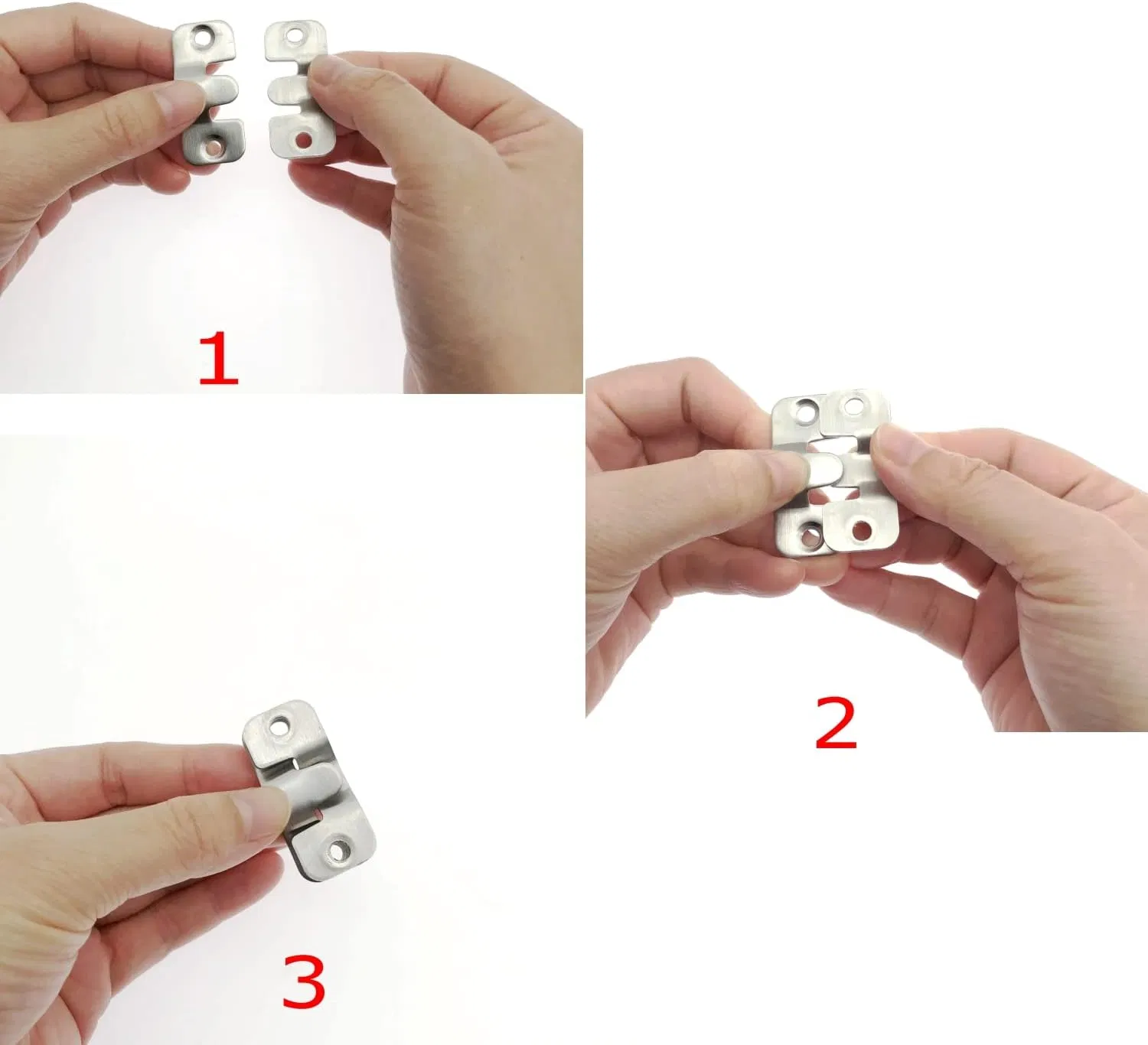 [Furniture and Hardware] Stainless Steel Orginal Color Wall Frame Installation Decorative Buckle/Hook