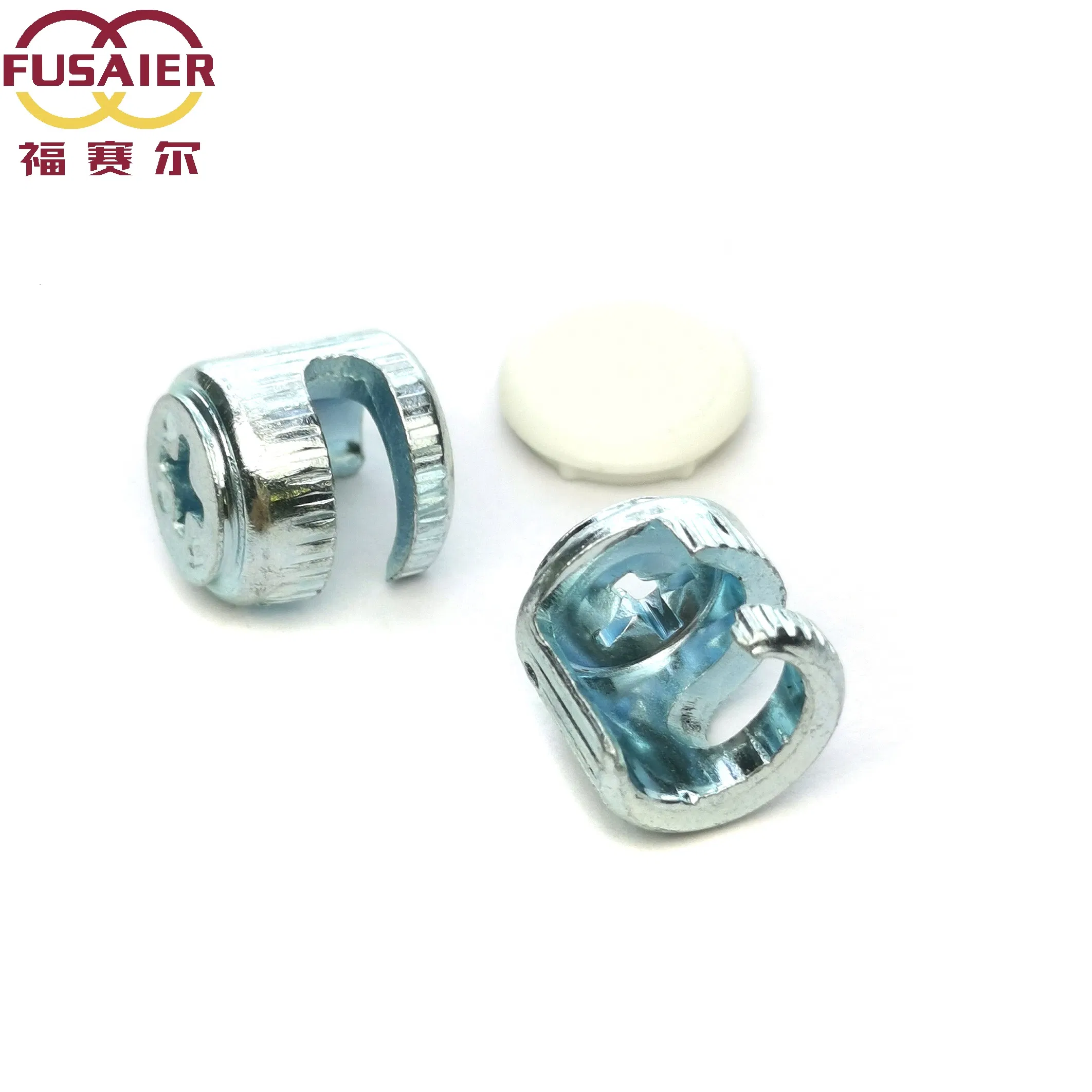 Two-in-One Furniture Hardware Fastener Connector Fastener Three-in-One Plate Connector for Wardrobe Cabinet