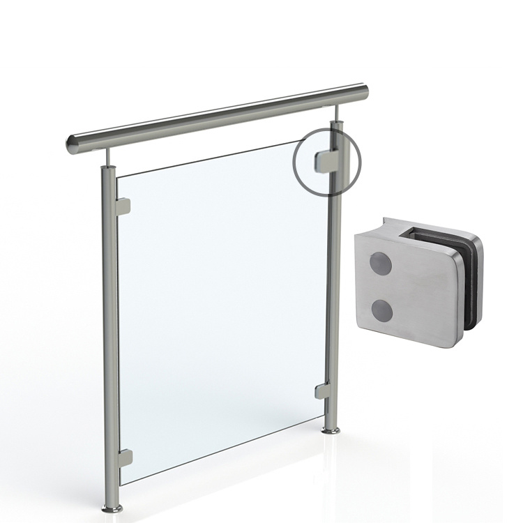 Customized Balcony Railing Zinc Alloy Handrail Glass Hardware