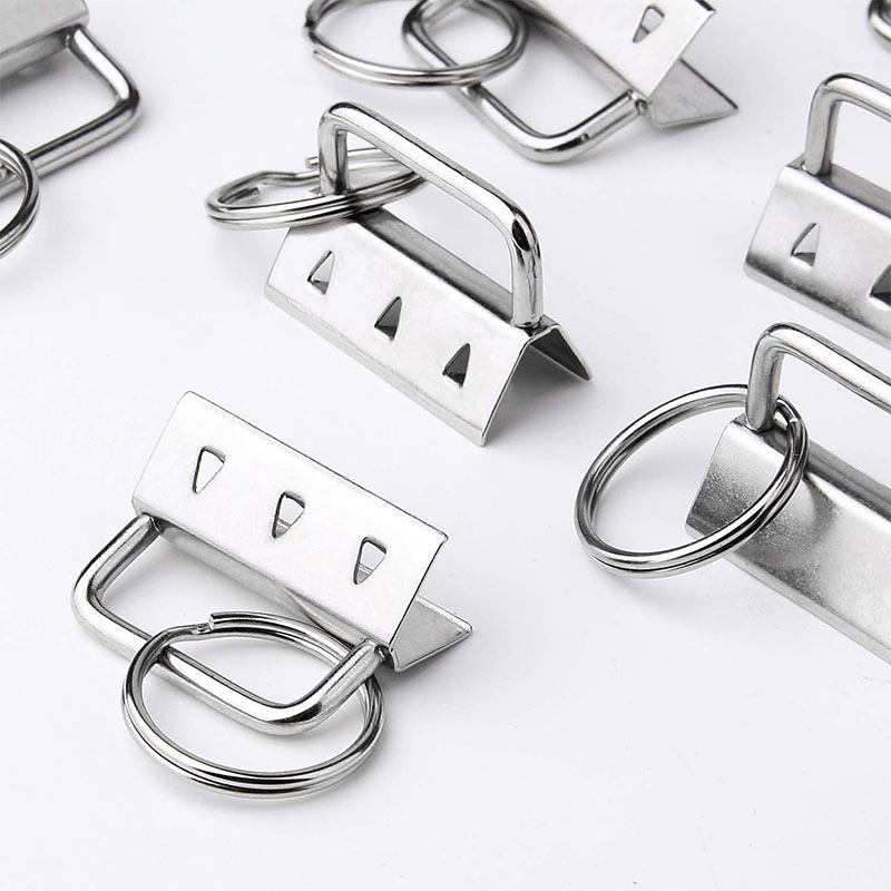 Good Quality Wholesale Decorative Fob Hardware Key with Keyring Tail Clip