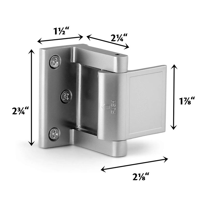 Extra Safety Defender Home Security Door Lock Latch Guard Zinc Alloy Childproof Door Reinforcement Lock Reinforced Night Latch