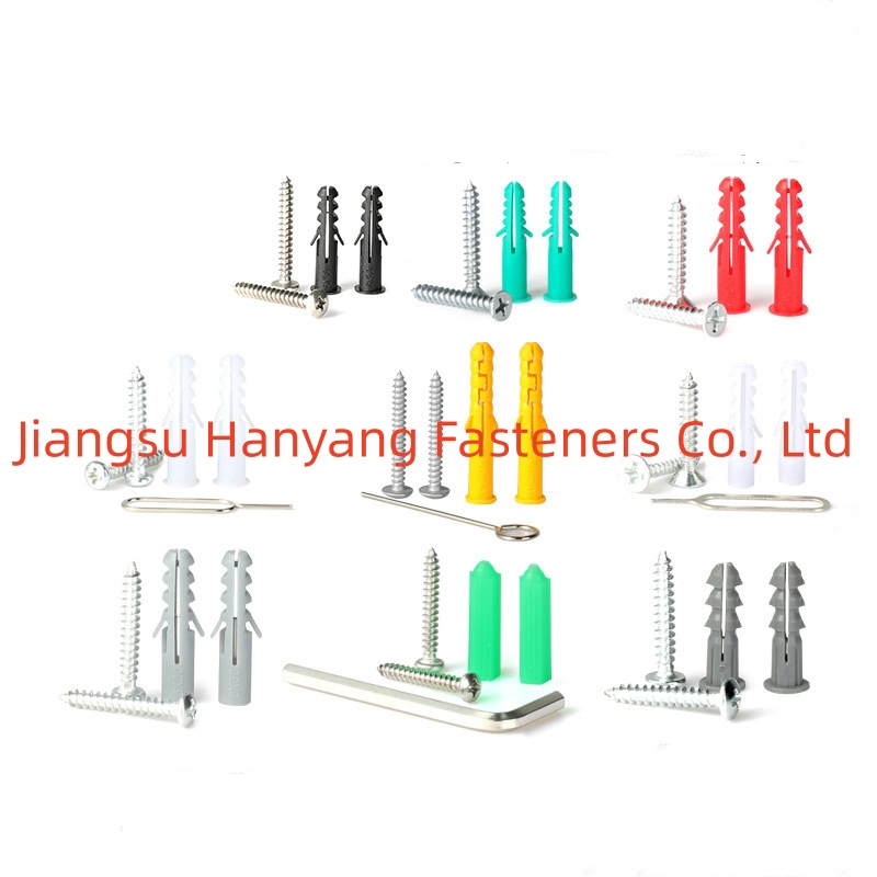 Nylon Plastic Expansion Wall Anchor Electrical Switch Bathroom Hardware Screw Accessory Package