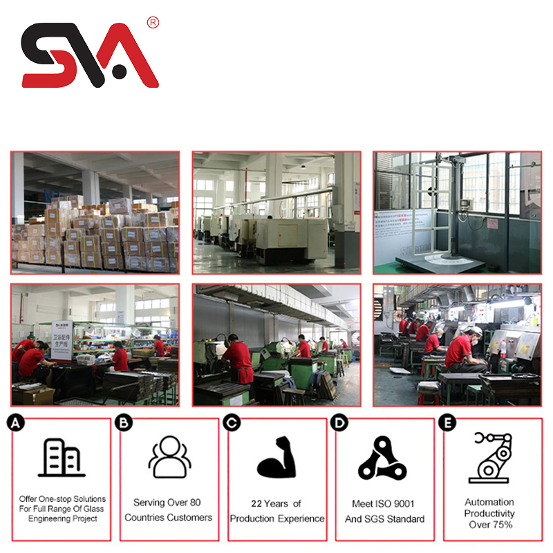 High Cost-Effective Balustrade Stair Handrail F Bracket Glass Railing Hardware