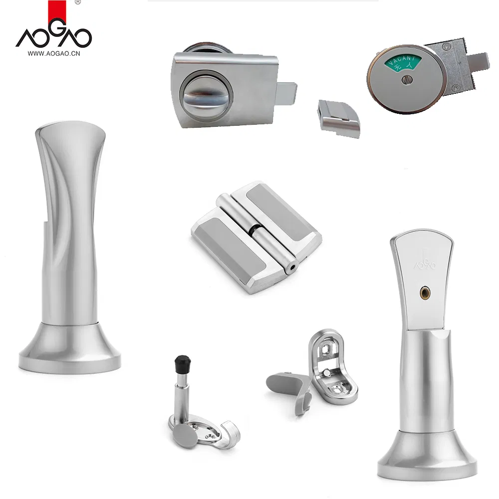 Aogao Factory Direct Sale 10 Series Toilet Cubicle Fitting High Quality Black White Hardware Set