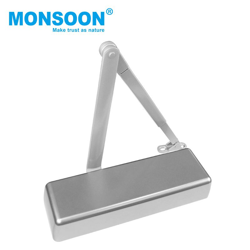 Office Commercial Heavy Duty Concealed Fire Rated Door Stop Hardware Fittings Aluminum Adjustable Triangle Concealed Door Closers