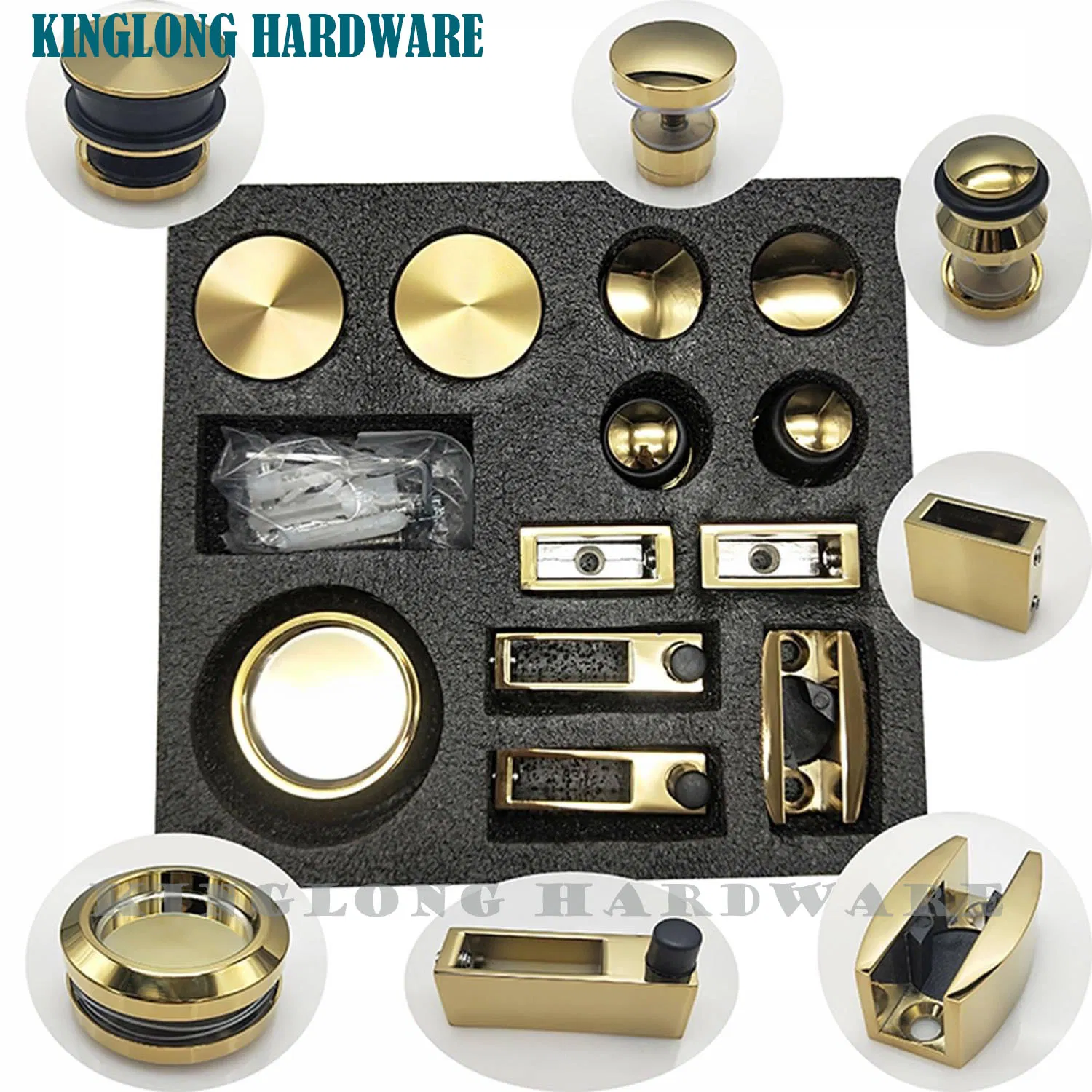 Stainless Steel Bathroom Fitting Shower Screen Roller Sliding Glass Door Hardware Accessories