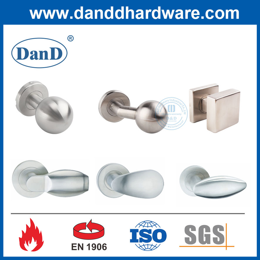 Contemporary Privacy Bedroom Lock Knobs Sets French Bathroom Shower Room Interior Glass Doors Safety Stainless Steel Round Furniture Pull Handle Knob