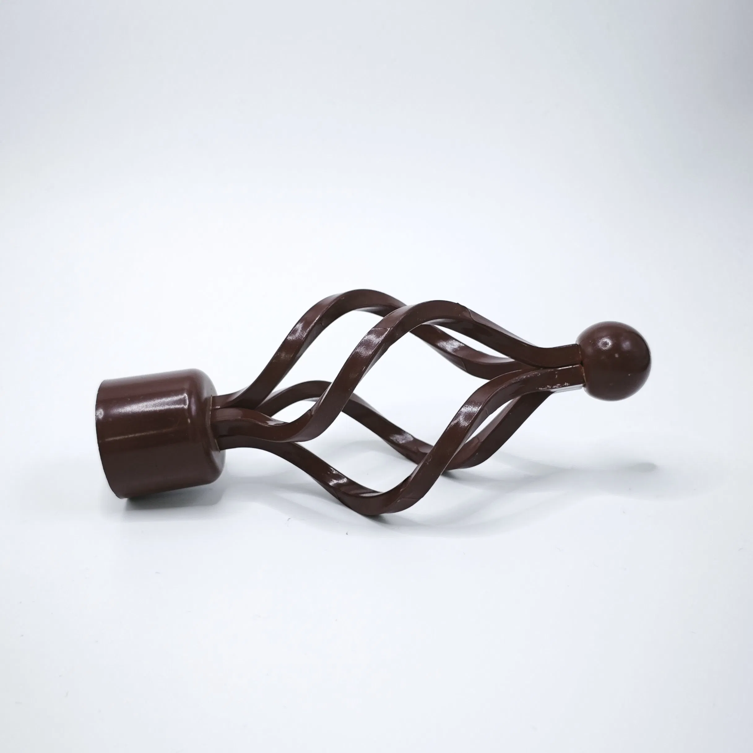 28mm Spiral Durable Iron Modern PC Curtain Rod and Head Accessories