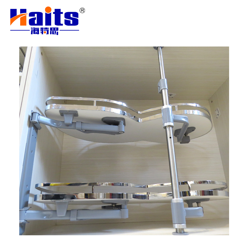 Kitchen Hardware Cabinet Inner Pull out Basket Kitchenware Storage Swing Tray