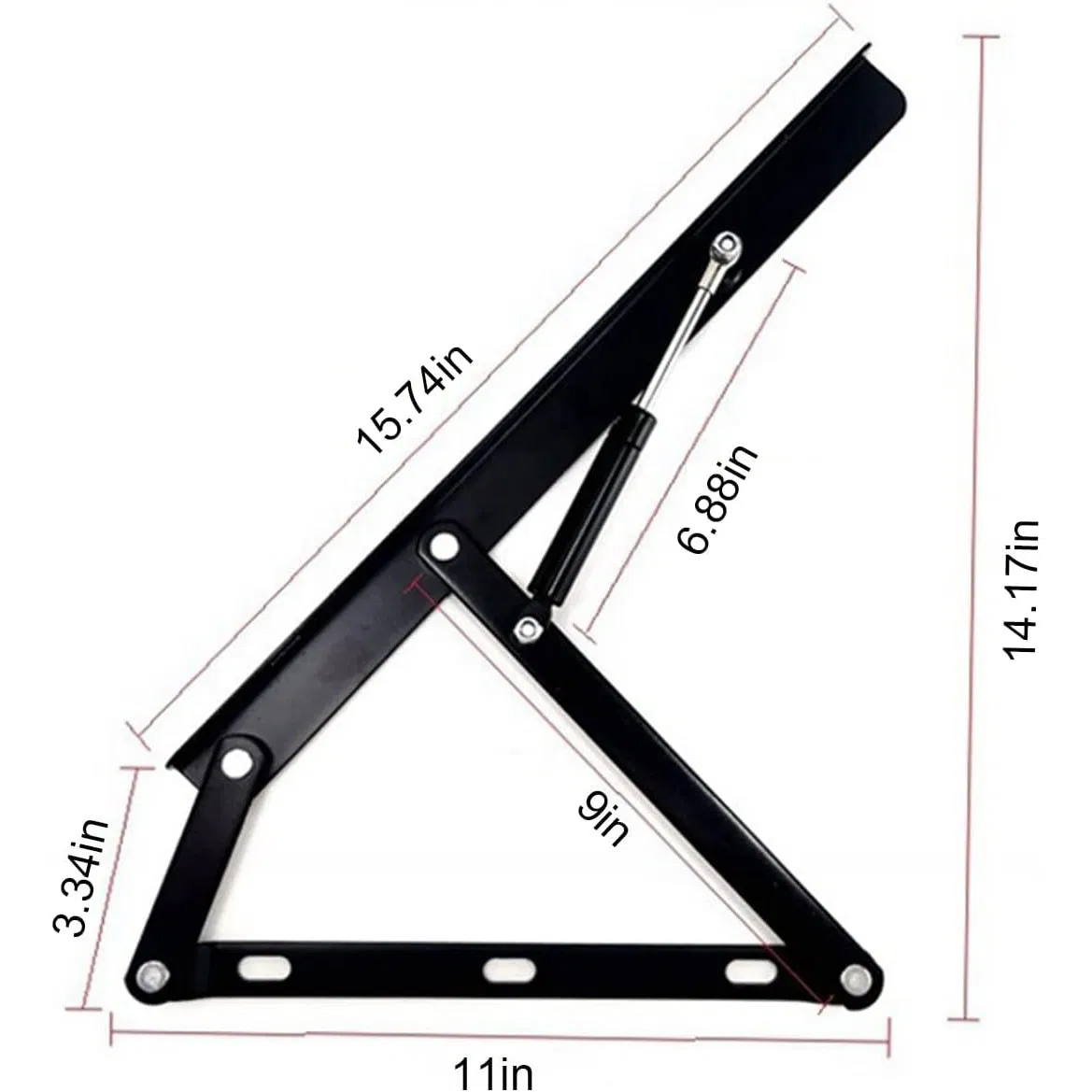 Strong and Safe Hydraulic Folding Gas Piston Lift Sofa Bed Lift up System Mechanism Storage Bed Frame Hardware with Damper