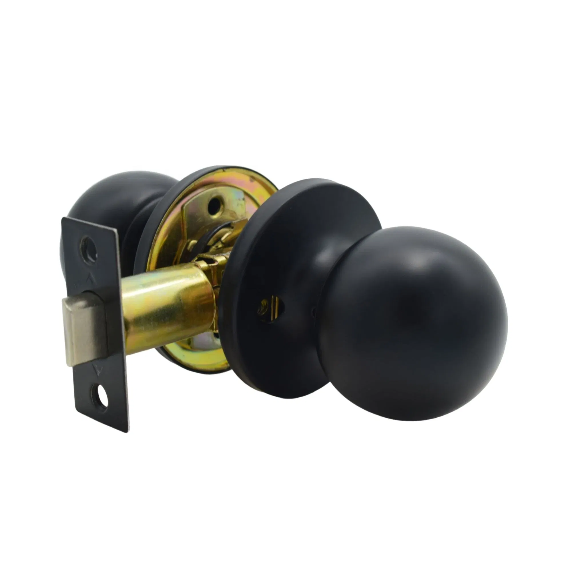 Tubular Knobset Security Door Lock Style Entrance Lockset Entrance Latch Door Round Turn Knob Lock with Orb Finish